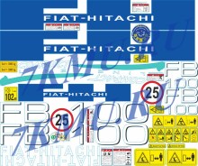 Стикеры для Фиат-Хитачи FB100